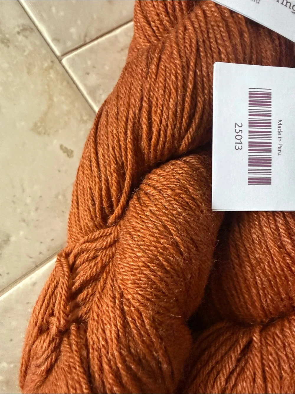 Knit Picks Gloss Fingering Masala Orange Merino/Silk Blend Yarn 2 Hanks
